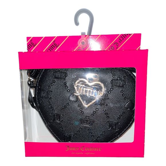 NWT Juicy Couture Glam Heart Zip Wristlet - Black - Picture 3 of 5